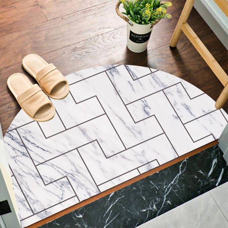 Półokrągłe maty podłogowe do przedpokoju, sypialni, łazienki, drzwi, chłonne i antypoślizgowe maty łazienkowe, maty przed drzwi wejściowe, dywan w kształcie wachlarza_voghion.com