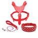 Anti-Bite Rivet Three-Piece Collar Set Super Cool Bullet Head Harness Pet Leash_voghion.com