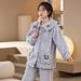 Warm And Comfortable Pajamas Women's Autumn And Winter Fleece Thickened Loungewear Set_voghion.com