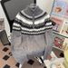 Vintage Fair Isle Half-Zip Wool Sweater - Cozy Oversized Knit Pullover For Men & Women, Warm Loose Fit Casual Winter Wear (Brown, Grey, Black)_voghion.com