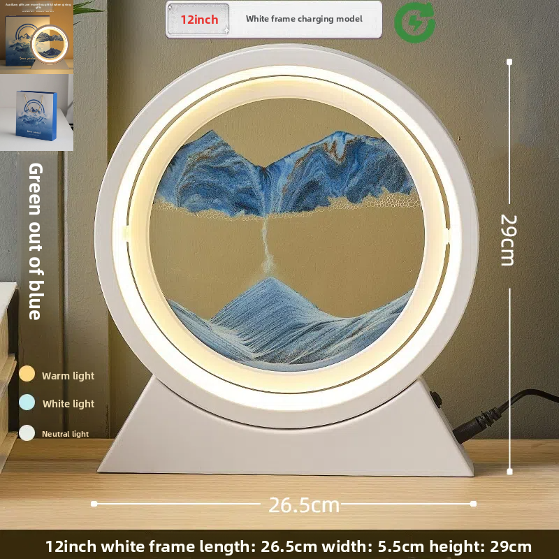 3D Painting Night Ambient Light Hourglass Flowing Sand Ornament Study Bedroom Table Lamp Home Decoration Gift_voghion.com