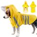 New Dog Raincoat Watproof Pet Cape With Reflective Strips Outdoor Use In Rainy Days, Hooded Puppy Rain Poncho For_voghion.com