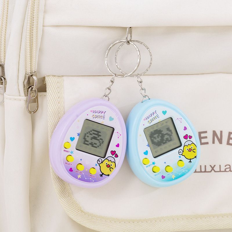 Retro Digital Pet Keychain – Mini LCD Virtual Toy With 8 Cute Characters, Interactive Pocket Game For Kids & Adults_voghion.com