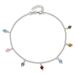 Sterling Silver Polished Multi-colored Beads 9in Plus 1in Ext. Anklet_voghion.com