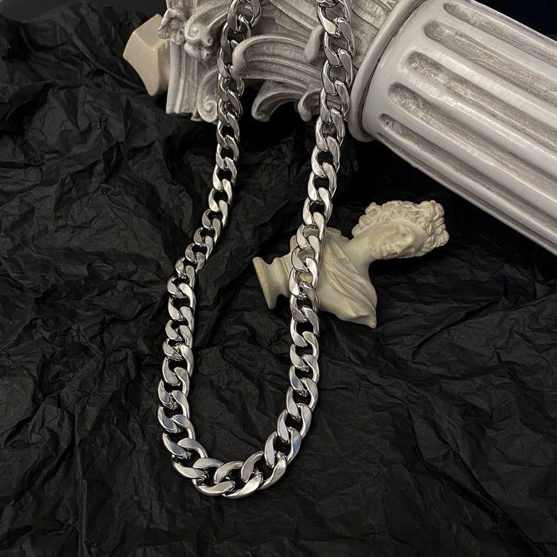 Necklace For Men Simple Versatile Cuban Chain Design Hip Hop Punk Pendant Trendy Clavicle Disco Accessories_voghion.com