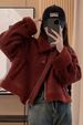 Sheepskin Shearling Short Coat 2023 Winter Thickened Stand Collar Suede Biker Jacket For Petite Women_voghion.com