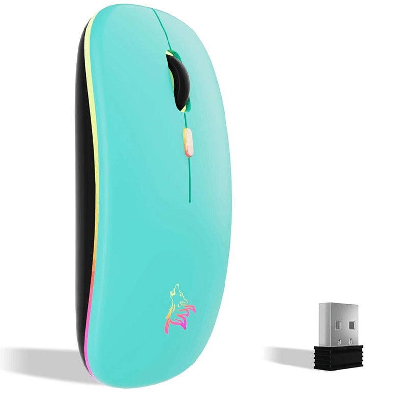 Dual Mode 5.0 Bluetooth Wireless Mouse – Silent Click, Ergonomic Design, 1600DPI Adjustable For Laptop, Tablet & Smartphone_voghion.com