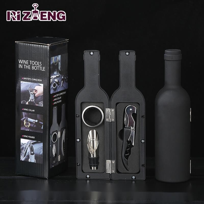 Juego de 5 piezas de abridor de botellas grandes de acero inoxidable para vino tinto_voghion.com