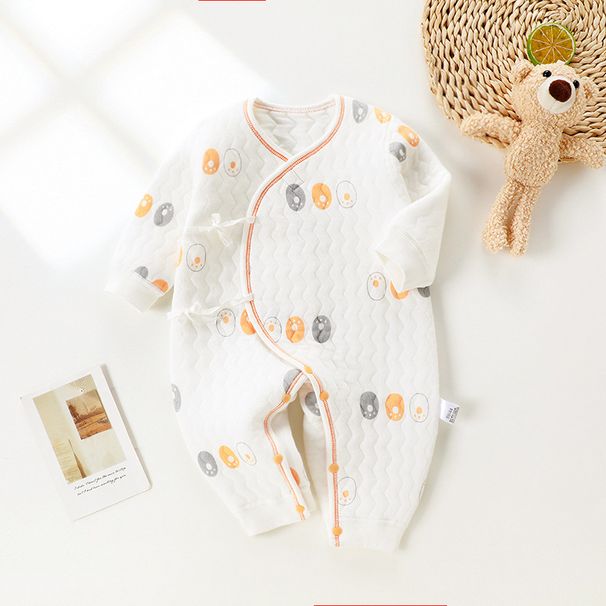 Baby Clothes Spring And Autumn Baby Underwear Three Layers Warm Lace-up Onesie Class A Boneless Clothing Baby Crawling Suit_voghion.com