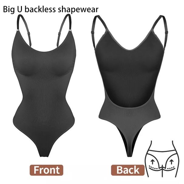 Damen-Dessous, Body Shaper, körperformende Kleidung, große Größe, einteilig, Bauch, Hüfte, Hebeschlinge, rückenfrei, schöne Rückenunterwäsche, Skims_voghion.com