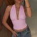 2025 Summer New Multi-color Backless Strap Stretch Fashion Halter V-neck Tank Top_voghion.com