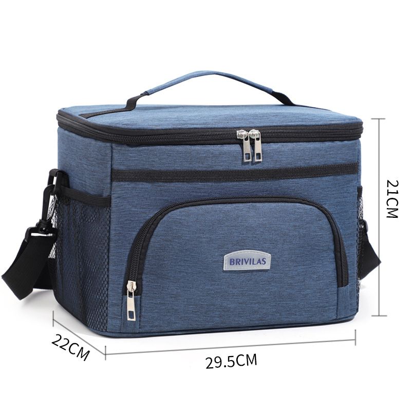 Borsa termica da picnic in tessuto Oxford, grande, da 25 litri, con tracolla regolabile, a prova di perdite, per campeggio, auto e spiaggia._voghion.com