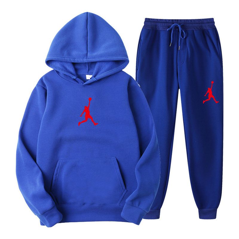 C Autumn Winter Printing New Solid Color Sweater Suit Black And White Men's Fashion Hoodie Suit_voghion.com