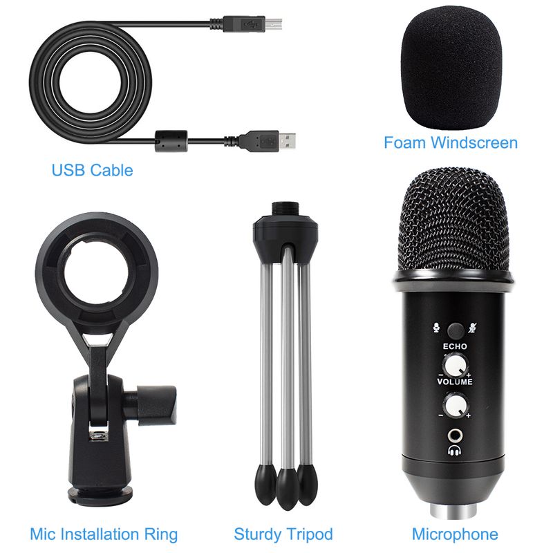 Micrófono Usb E21 Gami, micrófono condensador Streami Cardiod, micrófono Plug And Play para Youtube Popcast_voghion.com