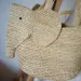 Borsa a mano all'uncinetto Lafite a forma di elefante, borsa a tracolla da donna per le vacanze in spiaggia, borsa estiva intrecciata in erba_voghion.com