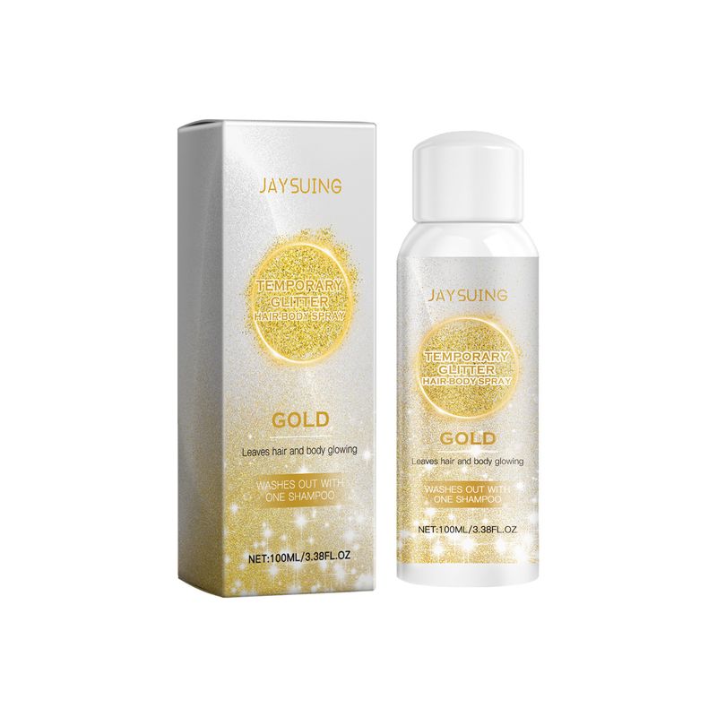 Serie di spray flash oro e argento, spray illuminante corpo tridimensionale naturale lucido_voghion.com