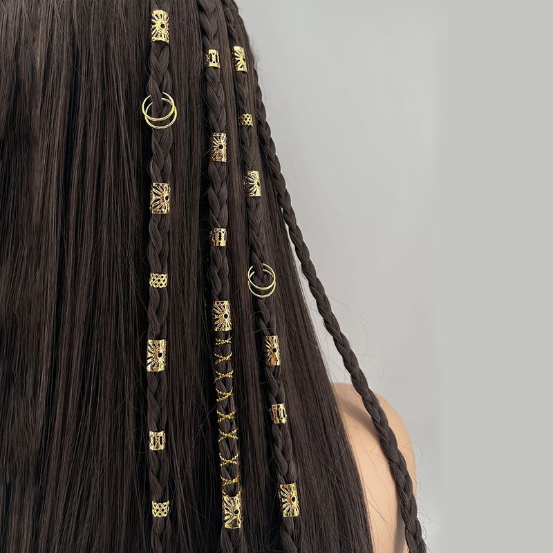 41-teiliges europäisches und amerikanisches Bestseller-Zubehör für DIY-Perücken und Dreadlocks, hohle Haarverlängerungsringe aus Eisen_voghion.com