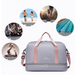 Fitness taška přes rameno, velkokapacitní samostatná přihrádka na boty, luxusní dámský pocit, oddělení suchého a mokrého oblečení._voghion.com