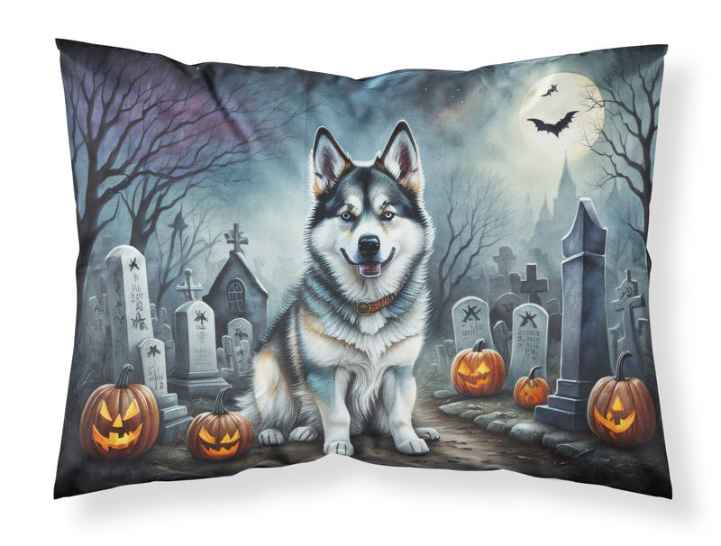 Alaskan Malamute Spooky Halloween Standard Pillowcase Lightweight Super Soft Easy Care Decorative Artwork Pillowcase, Standard_voghion.com