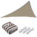 22' x 22' x 22' Triangle Sun Shade Sail/ Coffee+White_voghion.com