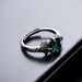 Anello da uomo con zircone verde, con un tocco di lusso personalizzato e leggero, versatile e alla moda per le donne, design di nicchia e_voghion.com