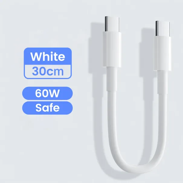 30cm Short To Fast Charging For IPhone 15 Xiaomi Samsung Huawei Power Bank 25cm USB To Type C/USB C Data Cable_voghion.com