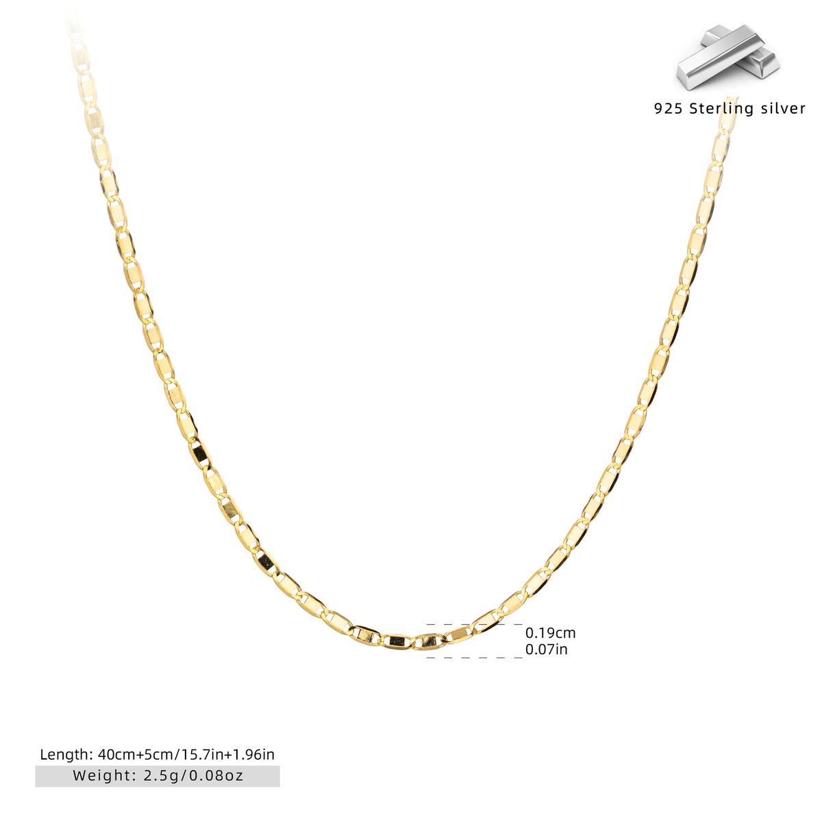 Collana da donna in argento sterling 925 con ciondolo minimalista a forma di U, catena per clavicola, elegante e alla moda._voghion.com