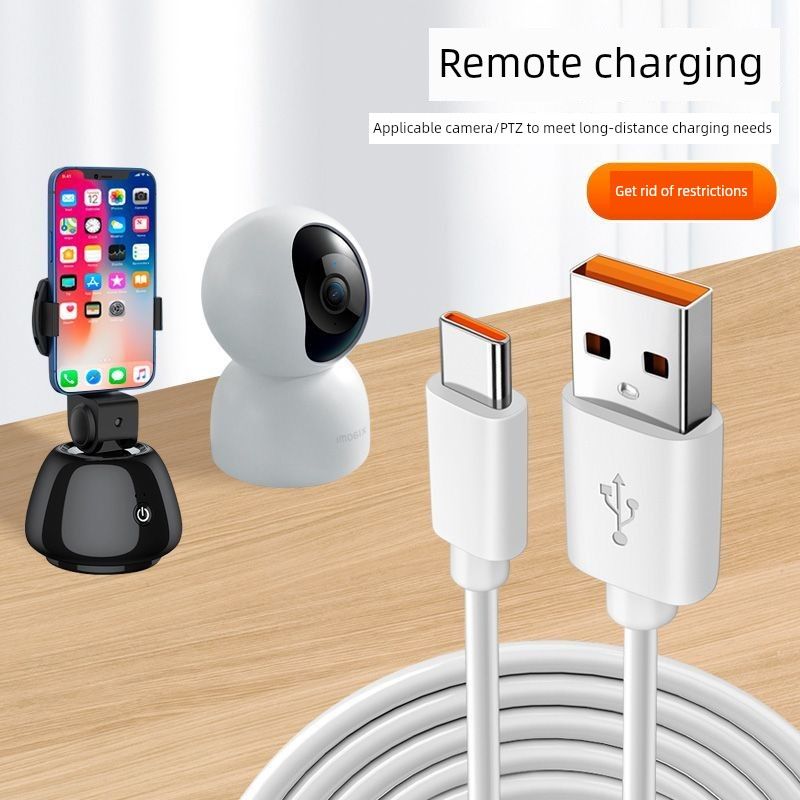 Typec Extension Long 3 5 10 M Charging Cable Monitoring Cord Closed Circuit Power Supply_voghion.com