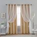 Double Layer Curtains Hollow Star Blackout Rod Punching Short Curtains_voghion.com