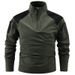 Autumn Outdoor Casual Sports Stand-Up Collar Long-Sleeved Sweatshirt, Ice Silk Elastic Quick-Drying Men's Zipper_voghion.com