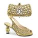 High heel broken diamond round head fish mouth clasp sandals with diamond bag light luxury and elegance_voghion.com