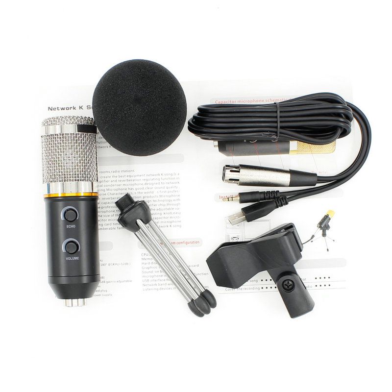 -F200FL USB-Mikrofon mit Stativ für Computer-Kondensator-Studio-Videoaufnahme-Karaoke-Mikrofon_voghion.com