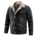 2025 Fashion Jacket Men's Denim Jacket Fleece Thickened Jacket Men's Casual Denim Jacket Men's_voghion.com