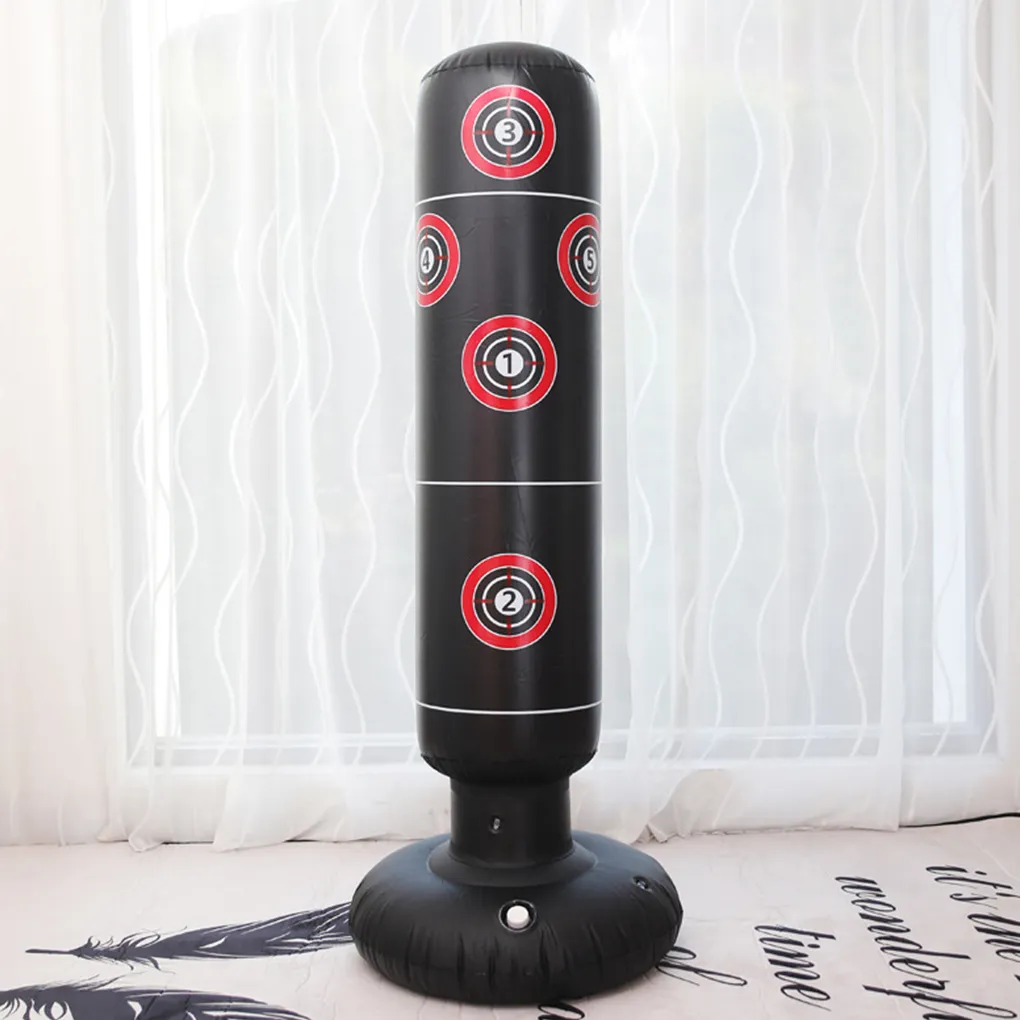 Inflatable Punching Bag PVC Boxing Bag Adults Kids Tumbler Sandbag Boxing Training Stress Relieving Sandbag_voghion.com