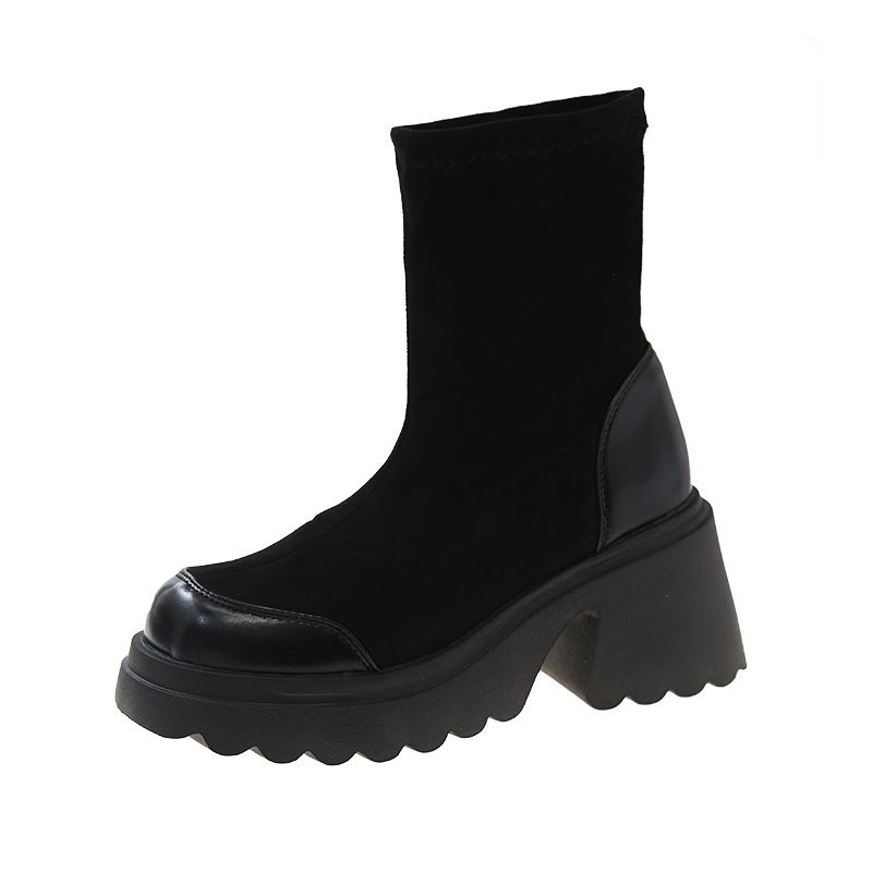 Martin Plus Size Wide Damenstiefel, Größe 35-42, neue Modelle für Frühling und Herbst mit dicker Sohle, kurzem Absatz und schmaler Passform._voghion.com