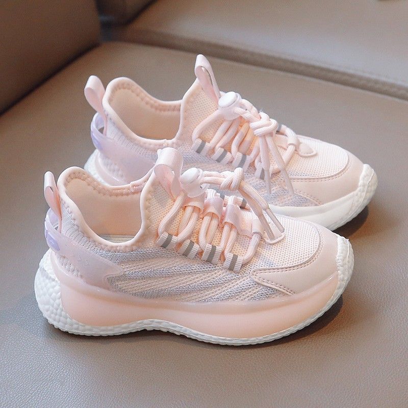 Sport 2025 Nuove Scarpe Bianche alla Moda per Bambini in Mesh Traspirante Primavera Estate per Ragazze Grandi_voghion.com