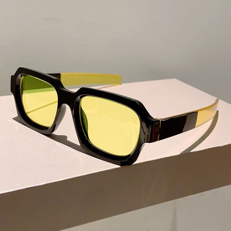 Nouvelles lunettes de soleil personnalisées de célébrités d'Internet de couleur bonbon épissées de même style à la mode résistantes aux UV_voghion.com