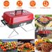 Portable Charcoal Grill Outdoor Tabletop Grill Small Barbecue Smoker Folding BBQ Grill With Lid For Backyard Camping Picnics Beach_voghion.com