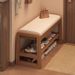 Changing For Home Entrance, Solid Wood Bench, Stool, Can Sit On Shoe Cabinet, Integrated Entryway Sofa Stool_voghion.com