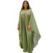 Muslimischen Plus Größe Kleid Robe Perle Chiffon Schwere_voghion.com