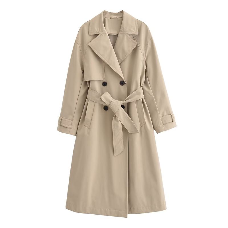 Women's clothing 2024 autumn and winter new item street fashion with belt casual trench coat jacket_voghion.com