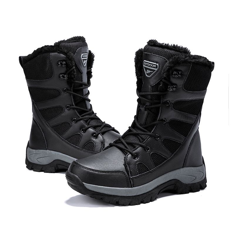 Neu Baumwolle Stiefel Mode Paar Outdoor Schnee Stiefel Mit Samt Warme Feld Kampf Stiefel Männer_voghion.com