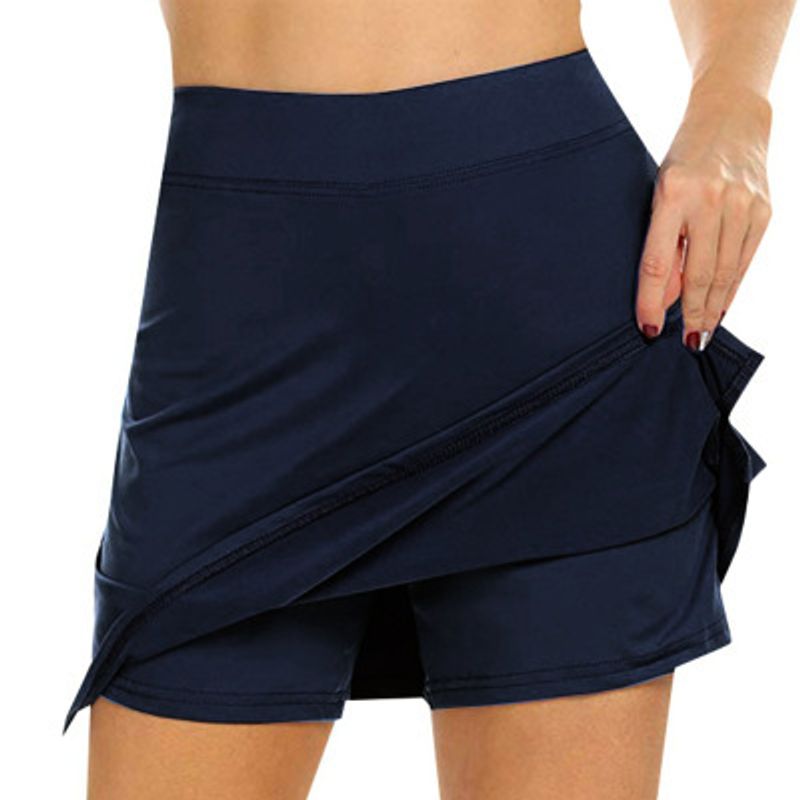 Fustă pentru femei cu talie înaltă, slim fit, în linie A, pentru yoga și tenis_voghion.com