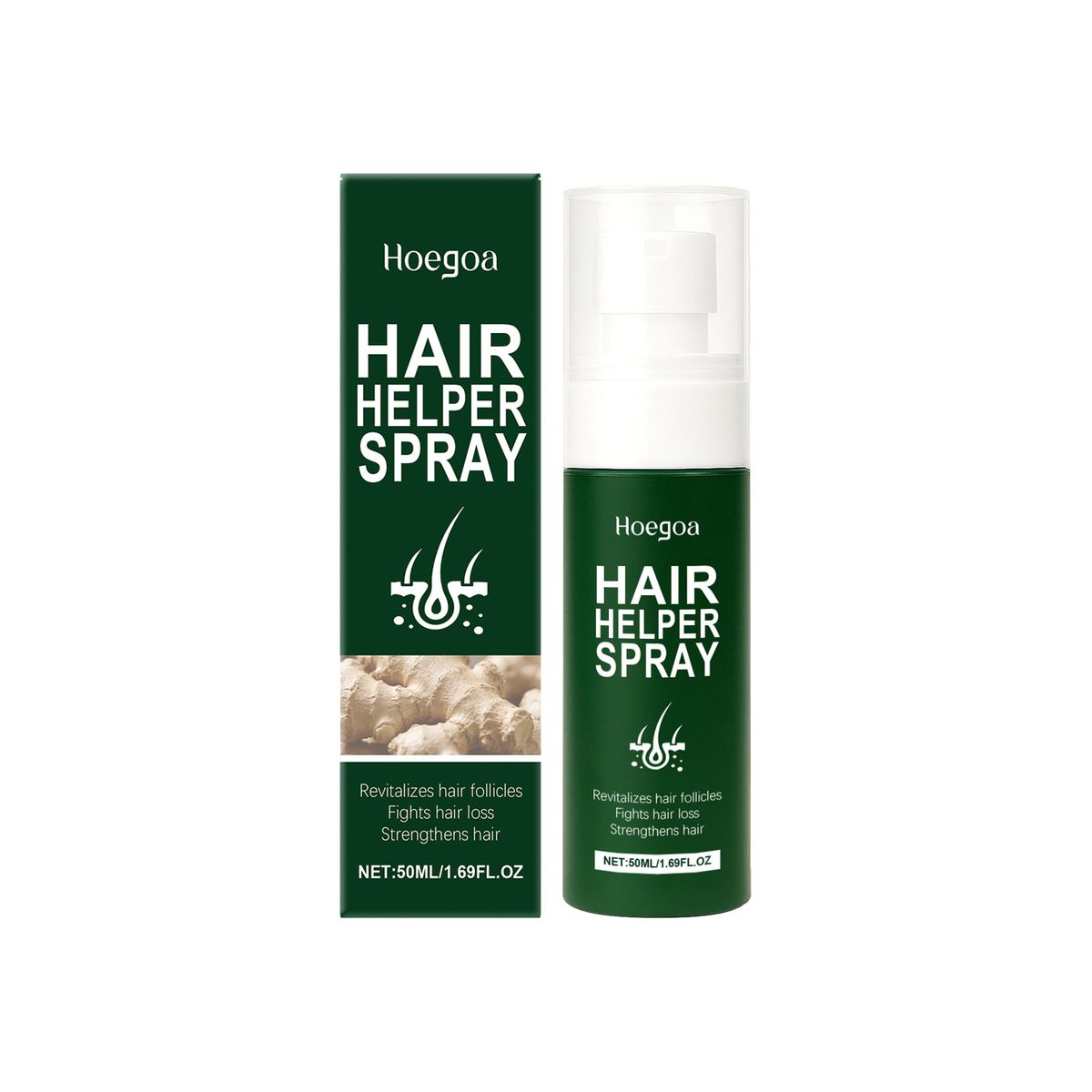 Spray idratante per la cura dei capelli Hoegoa Moisturizing che si prende cura del cuoio capelluto, leviga la consistenza, aggiunge lucentezza e idrata._voghion.com