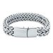 Trendy Titanium Stainless Steel Woven Double Row Front And Back Dragon Bone Magnetic Clasp Men's Bracelet Jewelry_voghion.com