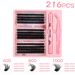 False Eyelashes Single Cluster Segmented Thick Curled D Curve 10 16mm Pink False Eyelashes Set Soft Eyelashes_voghion.com