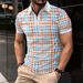 Polo d'été à manches courtes pour homme, imprimé à motifs simples, décontracté, rayé_voghion.com