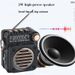 FM AM SW Stereo Radios Portable Pocket Mini Radio Receiver Multifunctional Wireless Bluetooth Music Player With LED_voghion.com