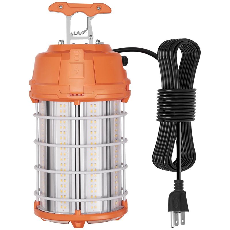 VEVOR LED Temporary Work Light, 150W, 20000lm Construction Lights, 5000K Portable Super Bright & Waterproof & Connected Up to 6 lights, Hanging Job Si_voghion.com