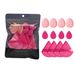 Wattepads Make-up-Puderquaste, Dreieck, Beflockung, Luftkissen, Puderquaste, Fingerpuderquaste, Mini-Schönheitsei, Make-up-Tool, 12-teiliges Set, Tasche_voghion.com